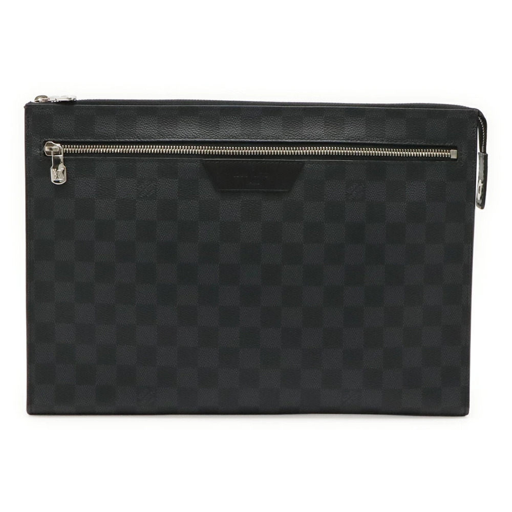 LOUIS VUITTON Damier Graphite Black Pochette Shoulder Bag